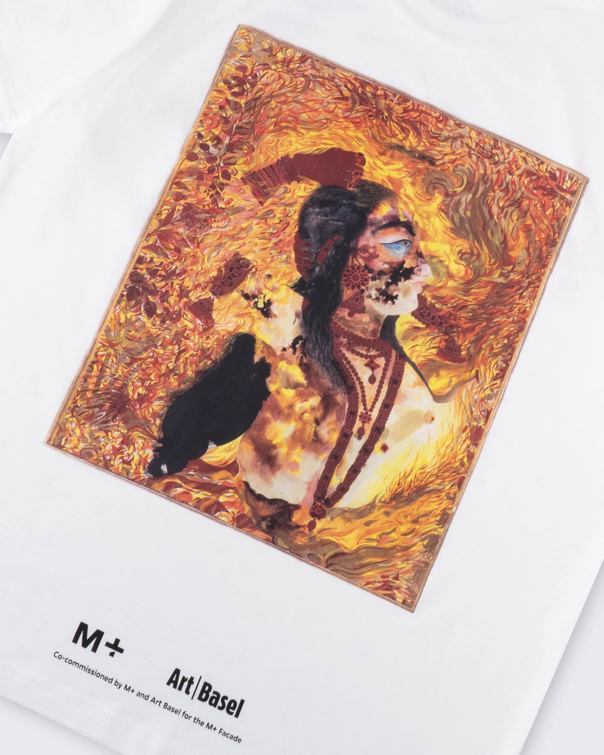 M+ and Art Basel Exclusive: Shahzia Sikander &lsquo;3 to 12 Nautical Miles&rsquo; T-Shirt, White, large