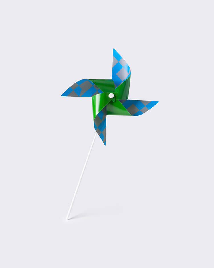 M+ Monogram Pinwheel