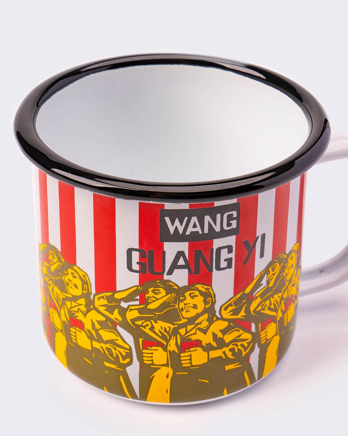 Wang Guangyi 'Great Criticism: Chanel' Enamel Mug