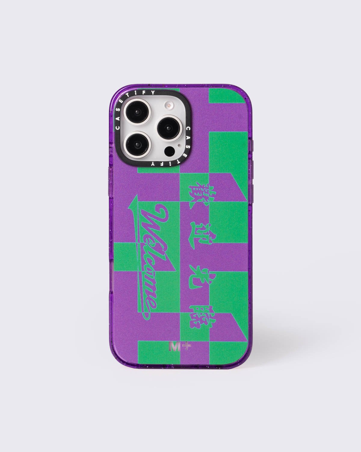 M+ Monogram Phone Case - Green/Purple