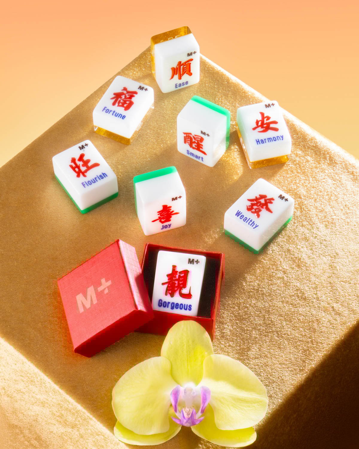 M+ Special Edition Mahjong Set, Green, large