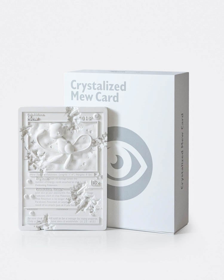 Daniel Arsham × Pokémon Crystalized Mew Card (White)