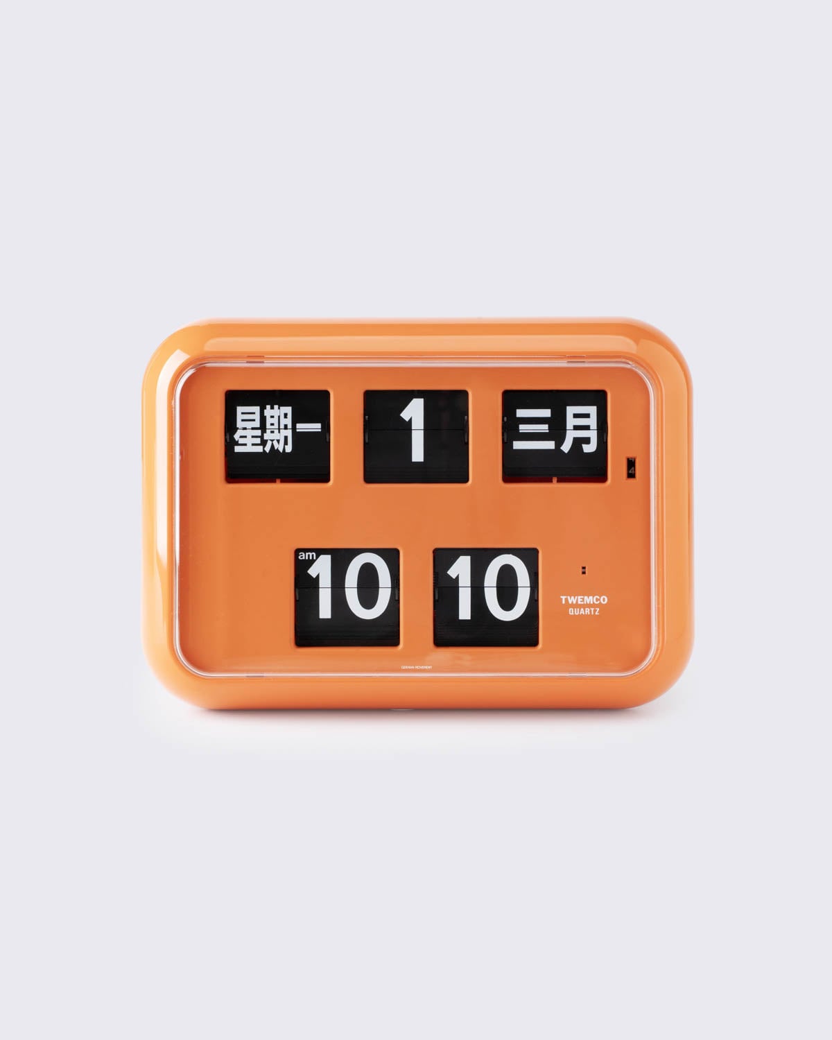 TWEMCO QD-35 Wall Clock/Table Clock, Orange, large