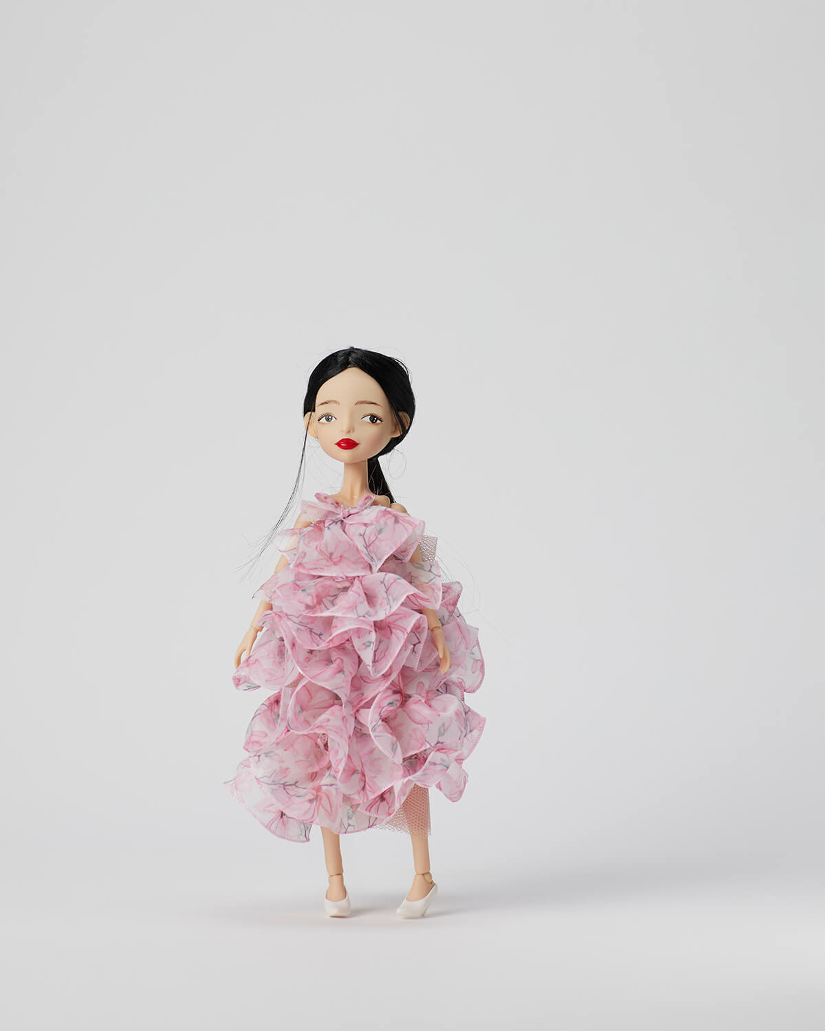 Ning Lau Handmade Doll - Patterned Chiffon Dress