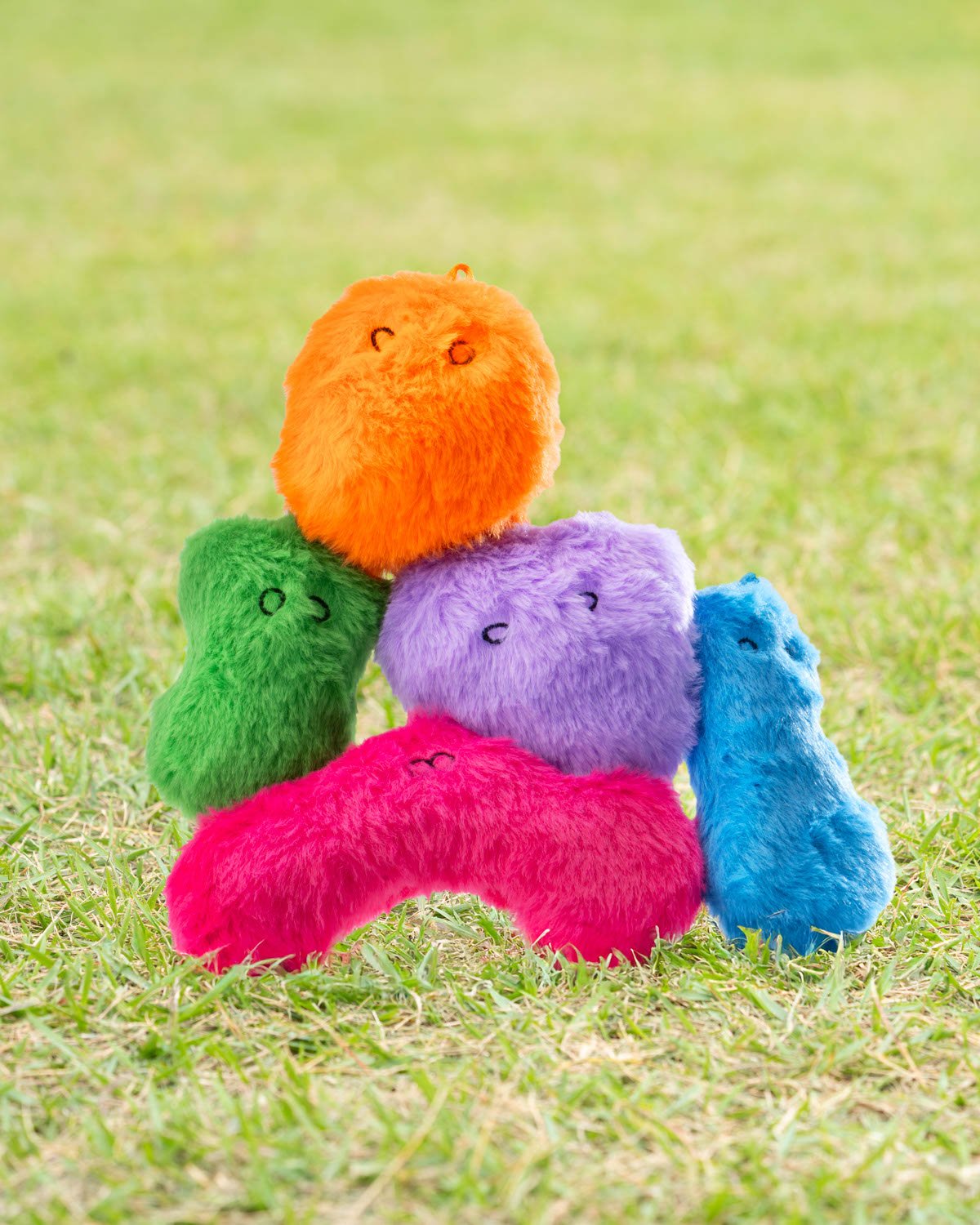 M+ Cuddlies Keychain, Blue, large