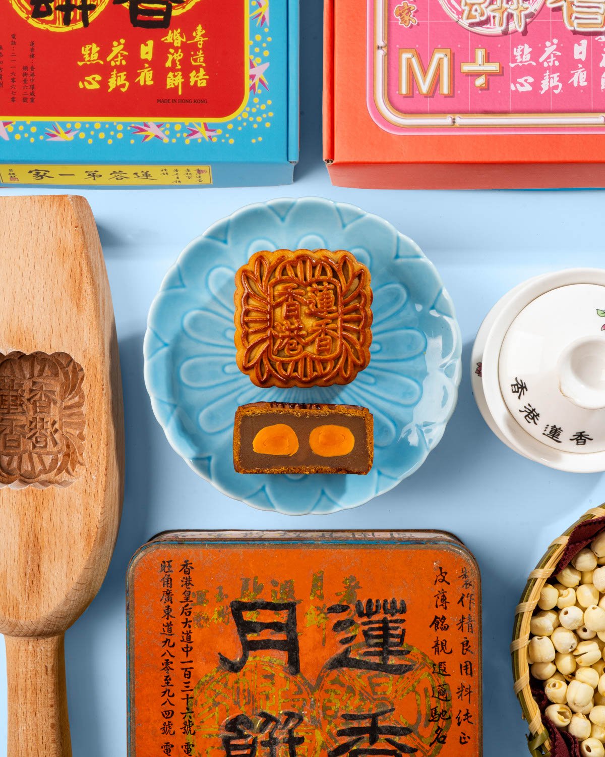 M+ | 蓮香樓雙黃蓮蓉月餅禮盒(四個裝)禮券, , large