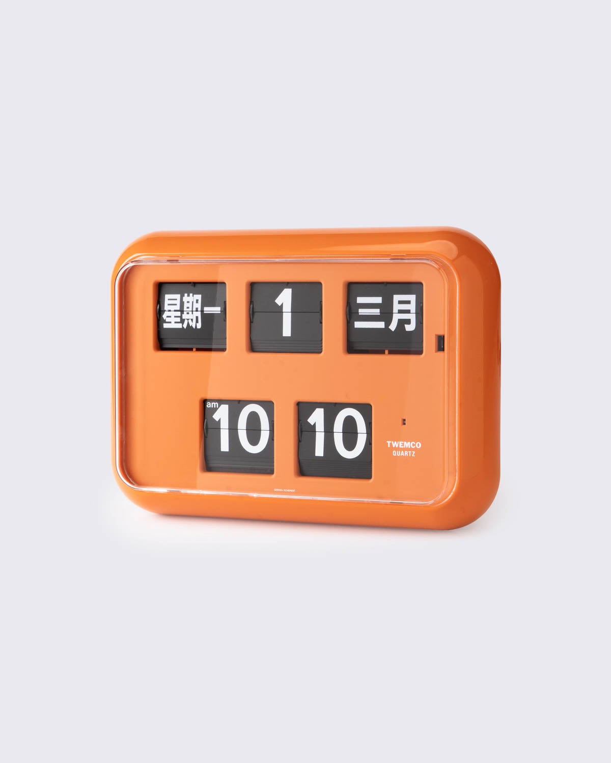 TWEMCO QD-35 Wall Clock/Table Clock, Orange, large