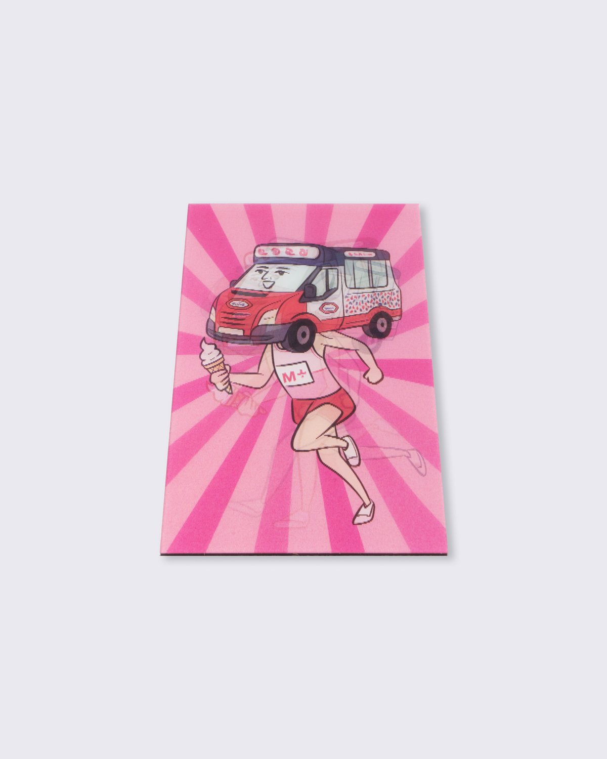 KEIGO, LENTICULAR MAGNET, ICECREAM TRUCK, Pink/ Hong Kong Ice Cream Truck, large