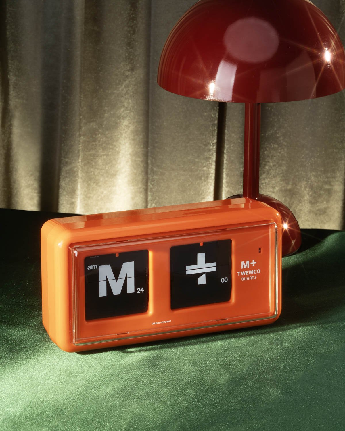 M+ &times; TWEMCO 別注版 QT-30 桌上鐘, 橙色, large