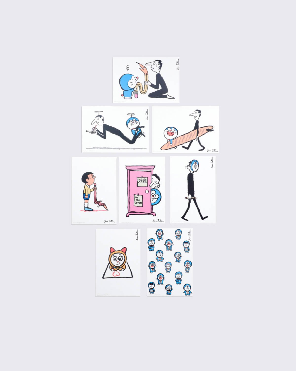 Doraemon & Jean Jullien Postcard Set, , large