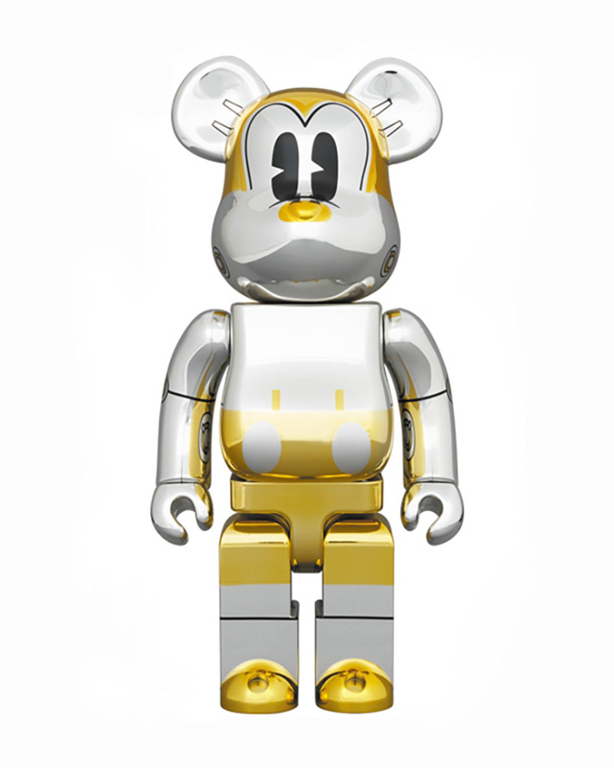 Be@rbrick x Sorayama Future Mickey 1000% (Silver/Gold)