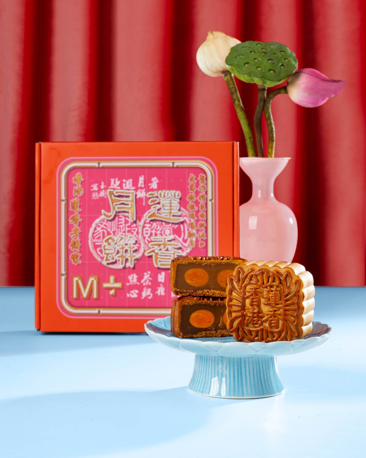 M+ | 蓮香樓雙黃蓮蓉月餅禮盒(四個裝)禮券, , large