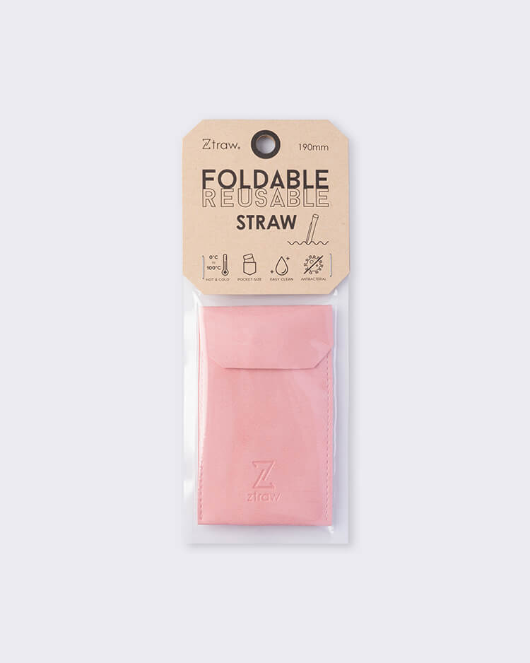Ztraw Foldable Reusable Straw With Pouch