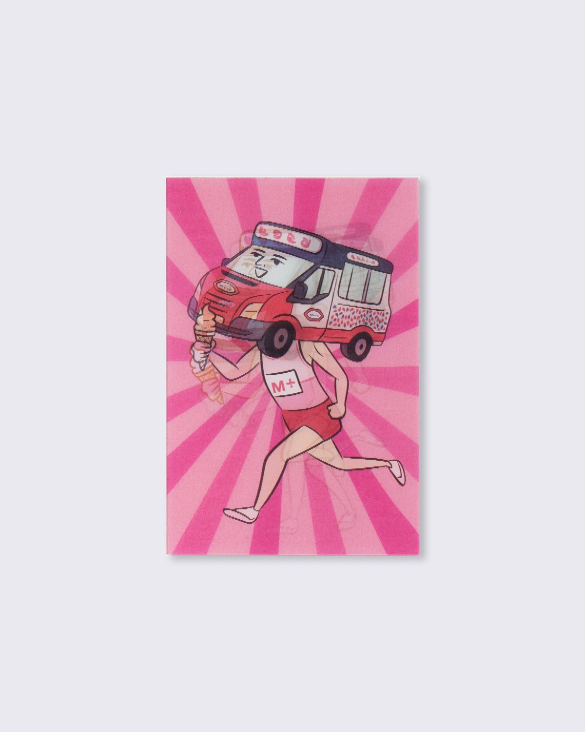 KEIGO, LENTICULAR MAGNET, ICECREAM TRUCK, Pink/ Hong Kong Ice Cream Truck, large