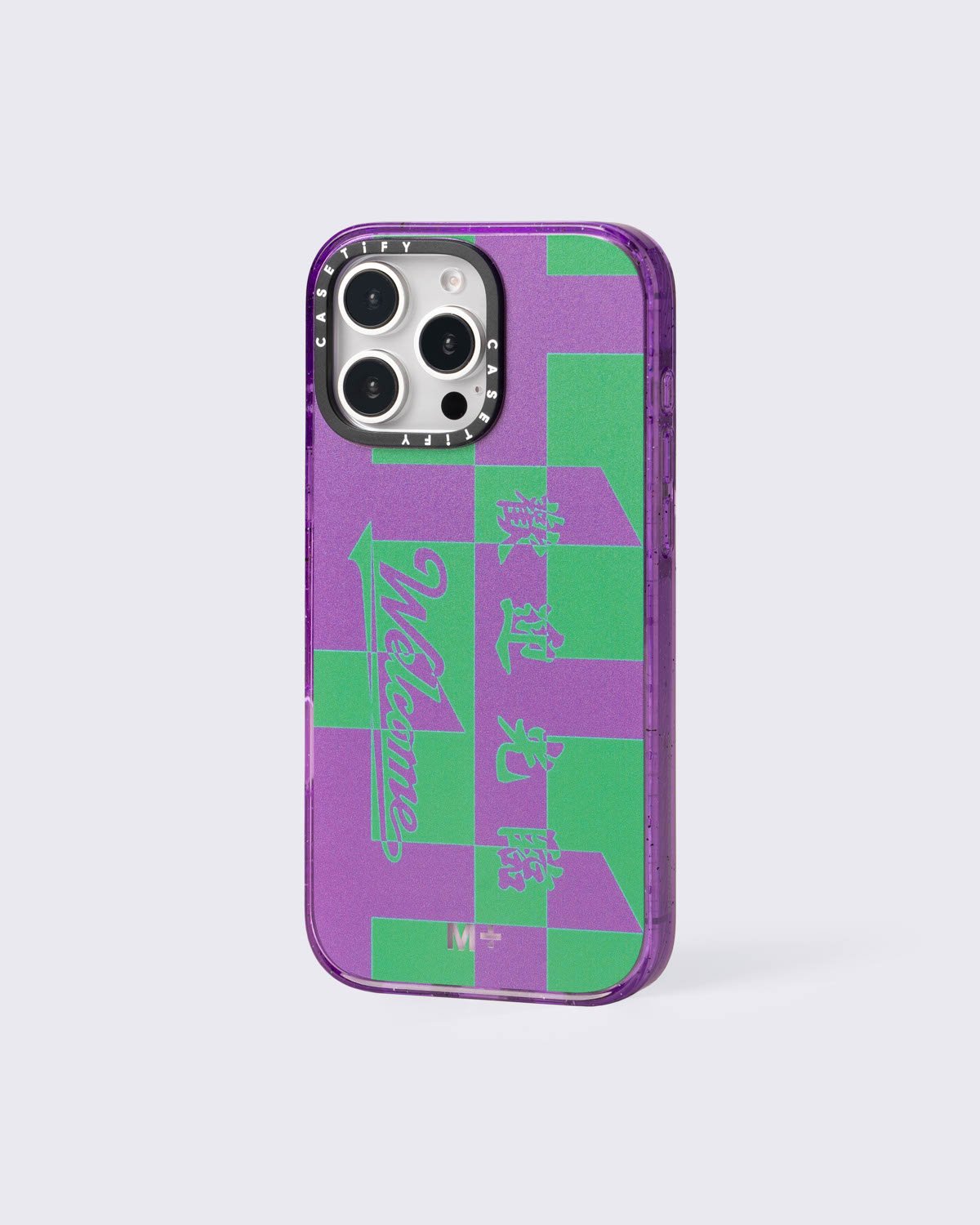 M+ Monogram Phone Case - Green/Purple