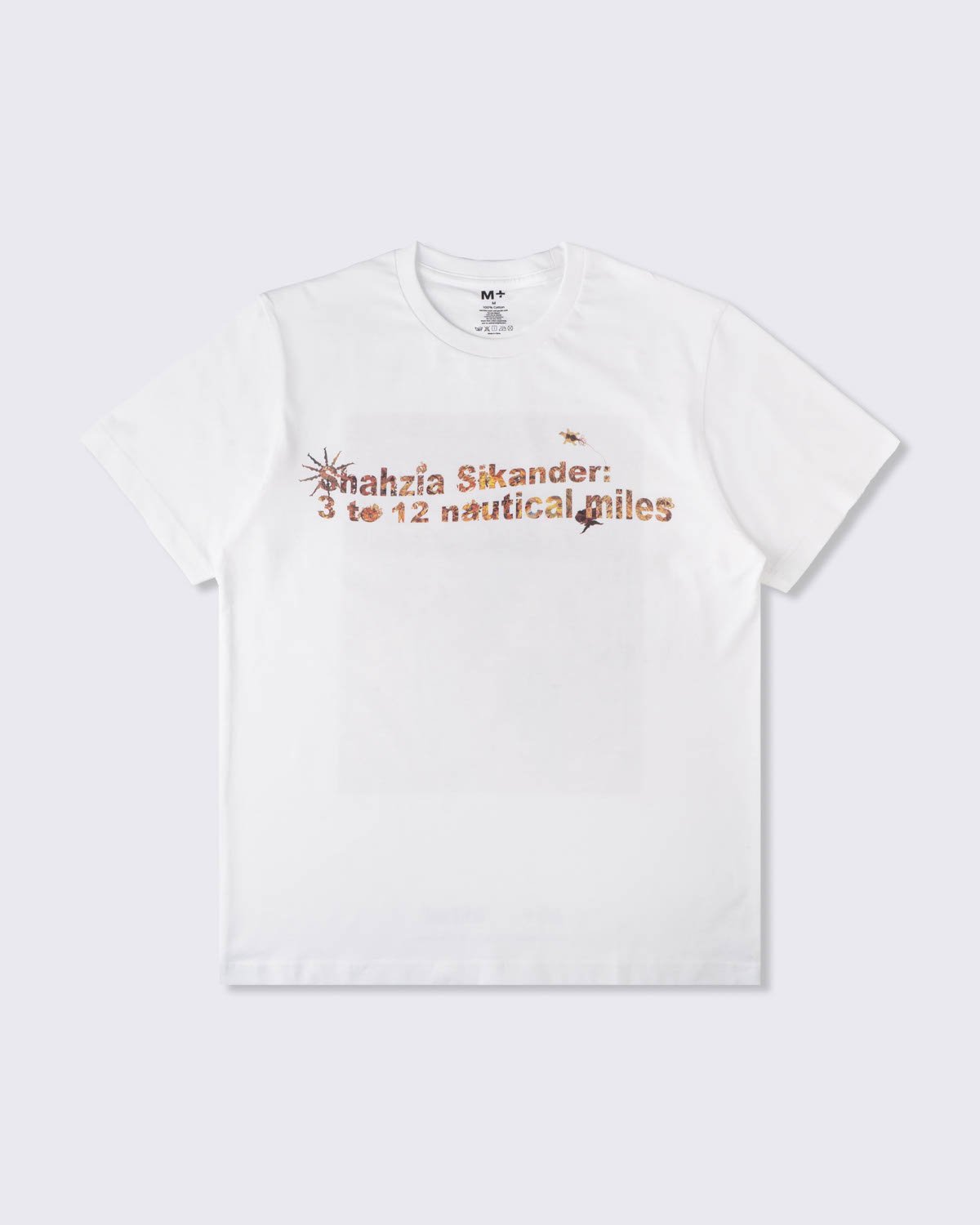 M+ and Art Basel Exclusive: Shahzia Sikander &lsquo;3 to 12 Nautical Miles&rsquo; T-Shirt, White, large