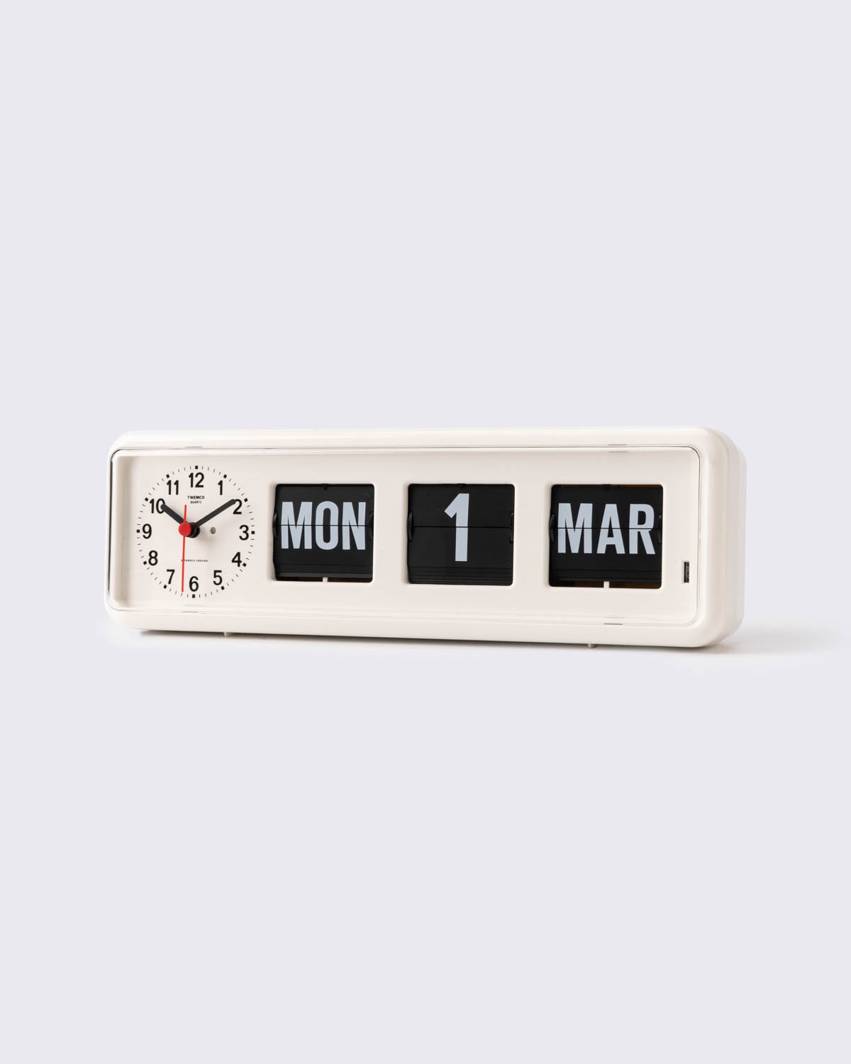 TWEMCO BQ-38 Table Clock (English), White, large
