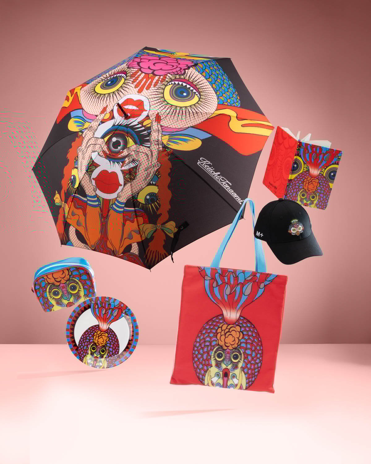 田名網敬一單肩袋, 紅色, large