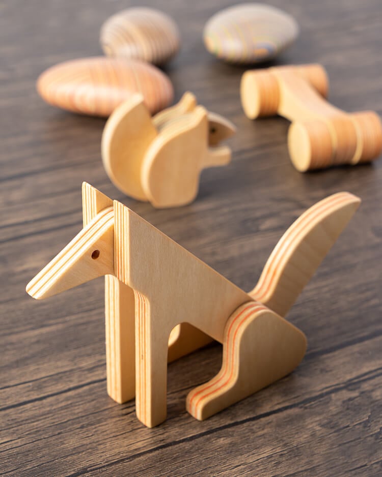 PLYWOOD laboratory kitakitsune 狐狸造型立體拼圖