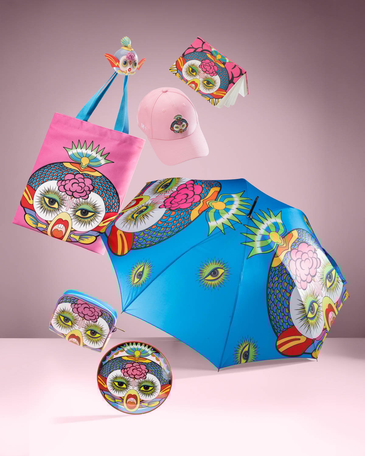 田名網敬一單肩袋, 粉紅色, large