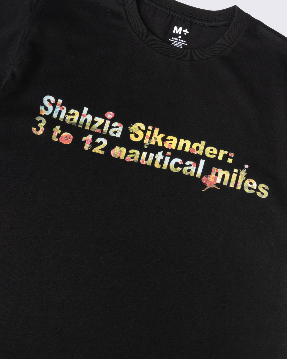 M+ and Art Basel Exclusive: Shahzia Sikander &lsquo;3 to 12 Nautical Miles&rsquo; T-Shirt, Black, large