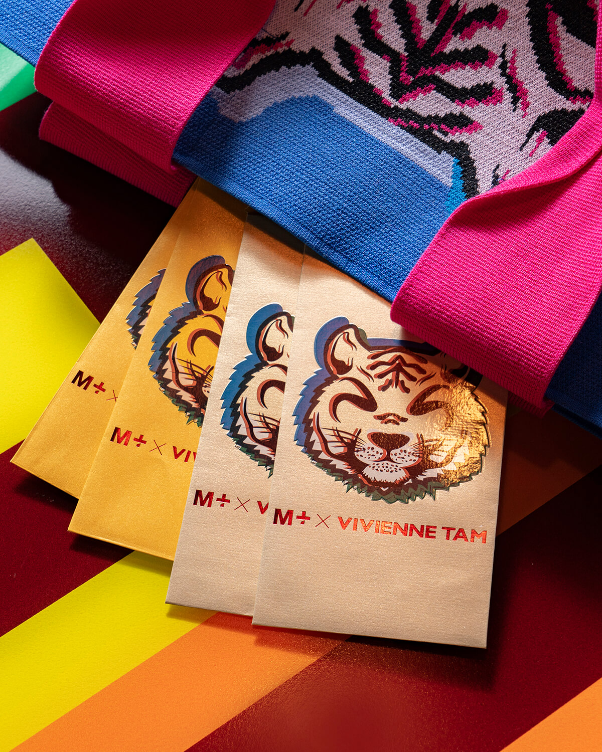 Vivienne Tam 'Pop Pop Tiger' Red Packets with Pouch