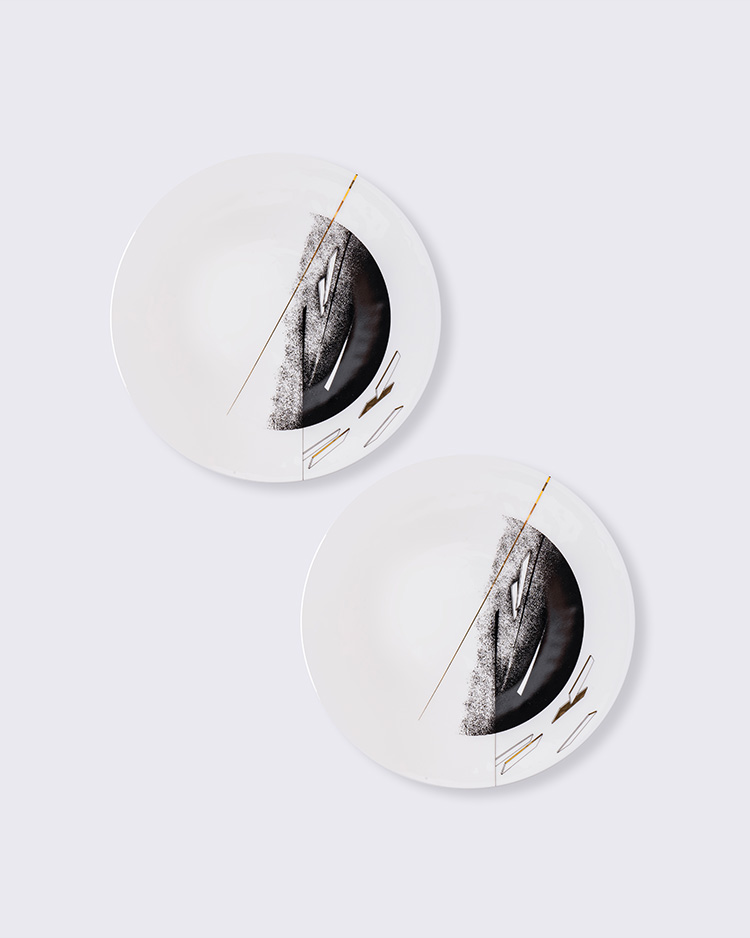 Zaha Hadid Design 'Beam' Plate Set A (Set of 2)