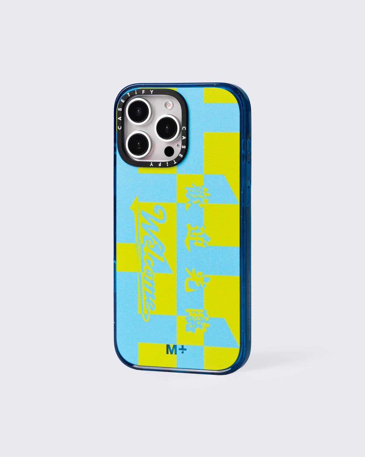 M+ Monogram Phone Case - Yellow/Aqua, , large