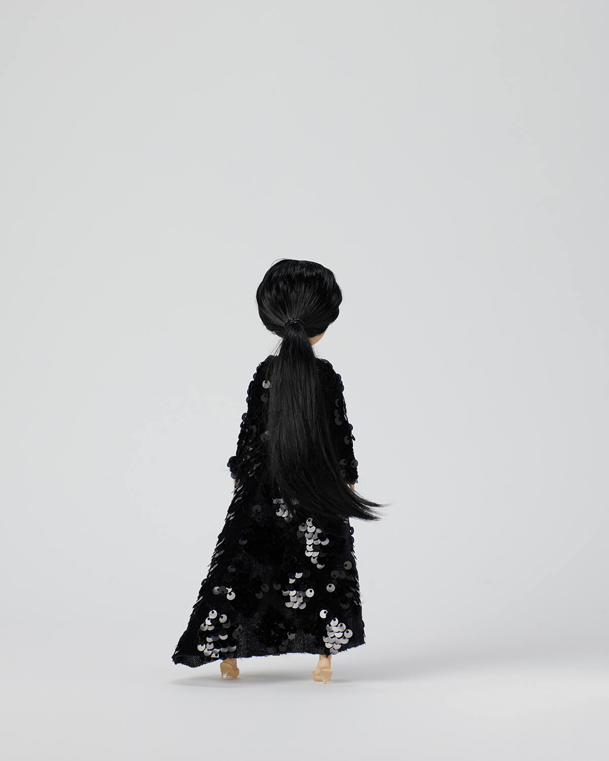 NING LAU HANDMADE DOLL #3 LONG SEQUIN DRESS