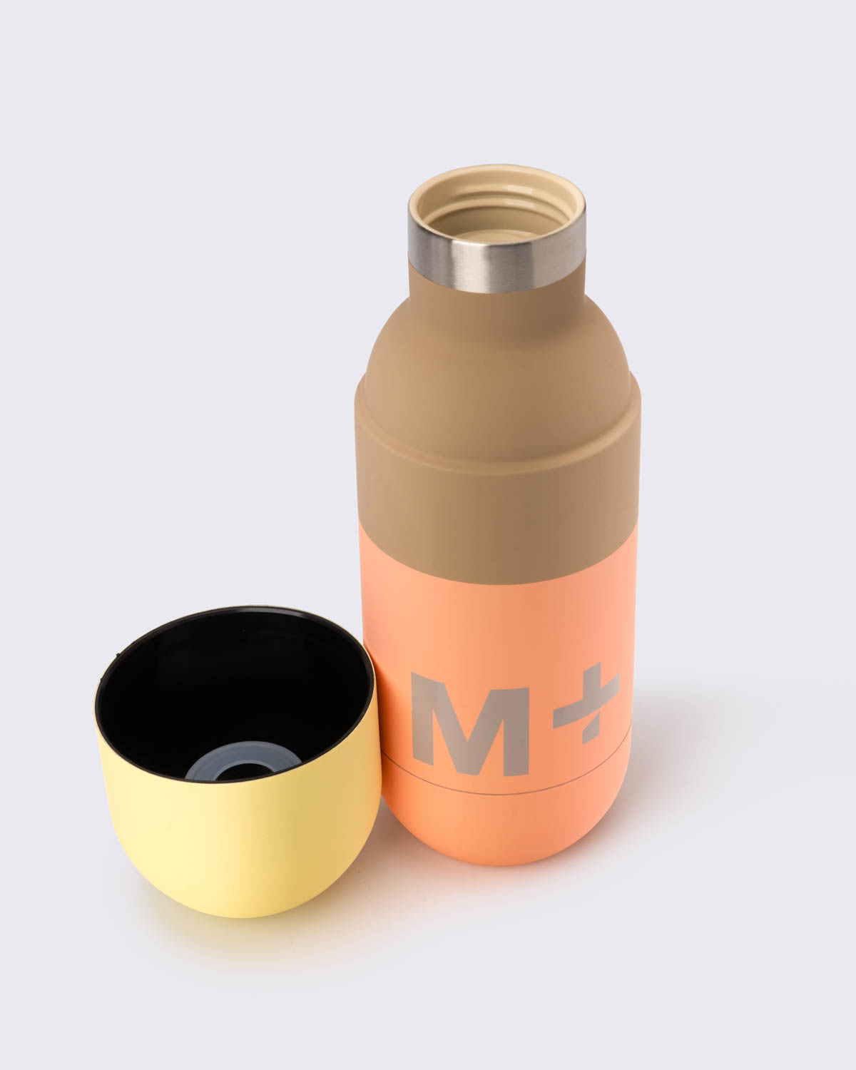 M+ Orb 保溫瓶, 黃色/卡其色/珊瑚色, large