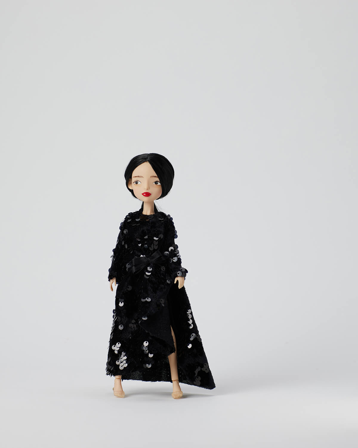 NING LAU HANDMADE DOLL #3 LONG SEQUIN DRESS