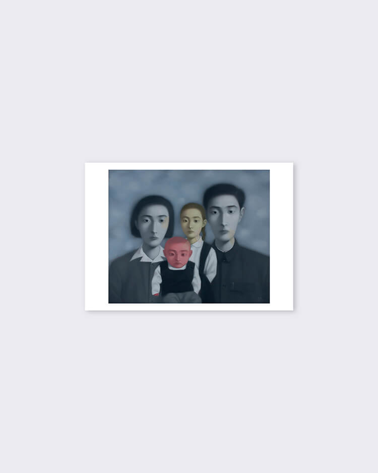 Zhang Xiaogang 'Bloodline—Big Family No. 17' Postcard