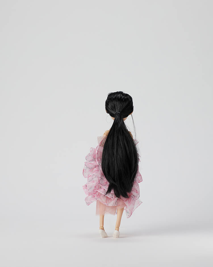 Ning Lau Handmade Doll - Patterned Chiffon Dress