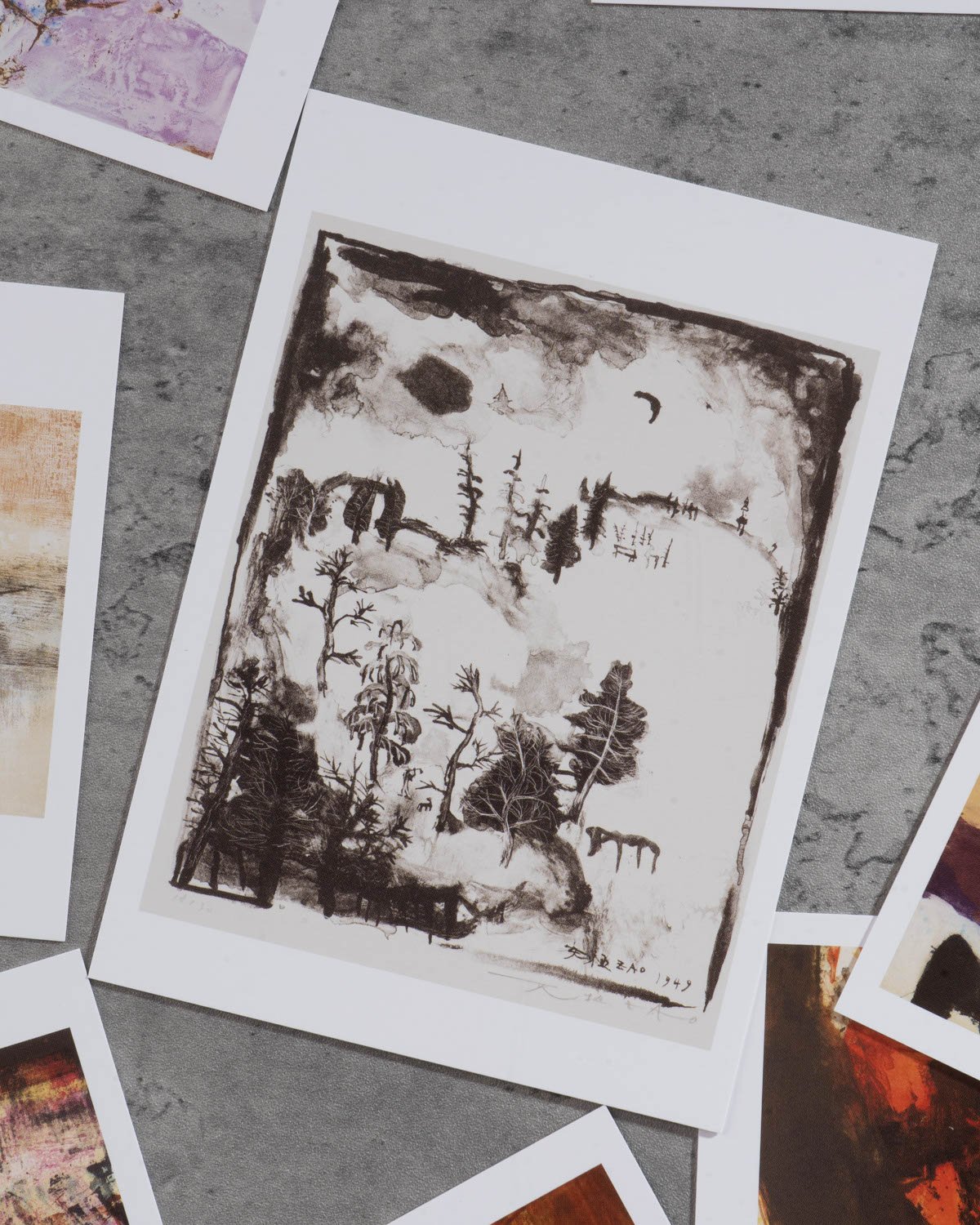 Zao Wou Ki Postcard, 'Untitled' 1949, large