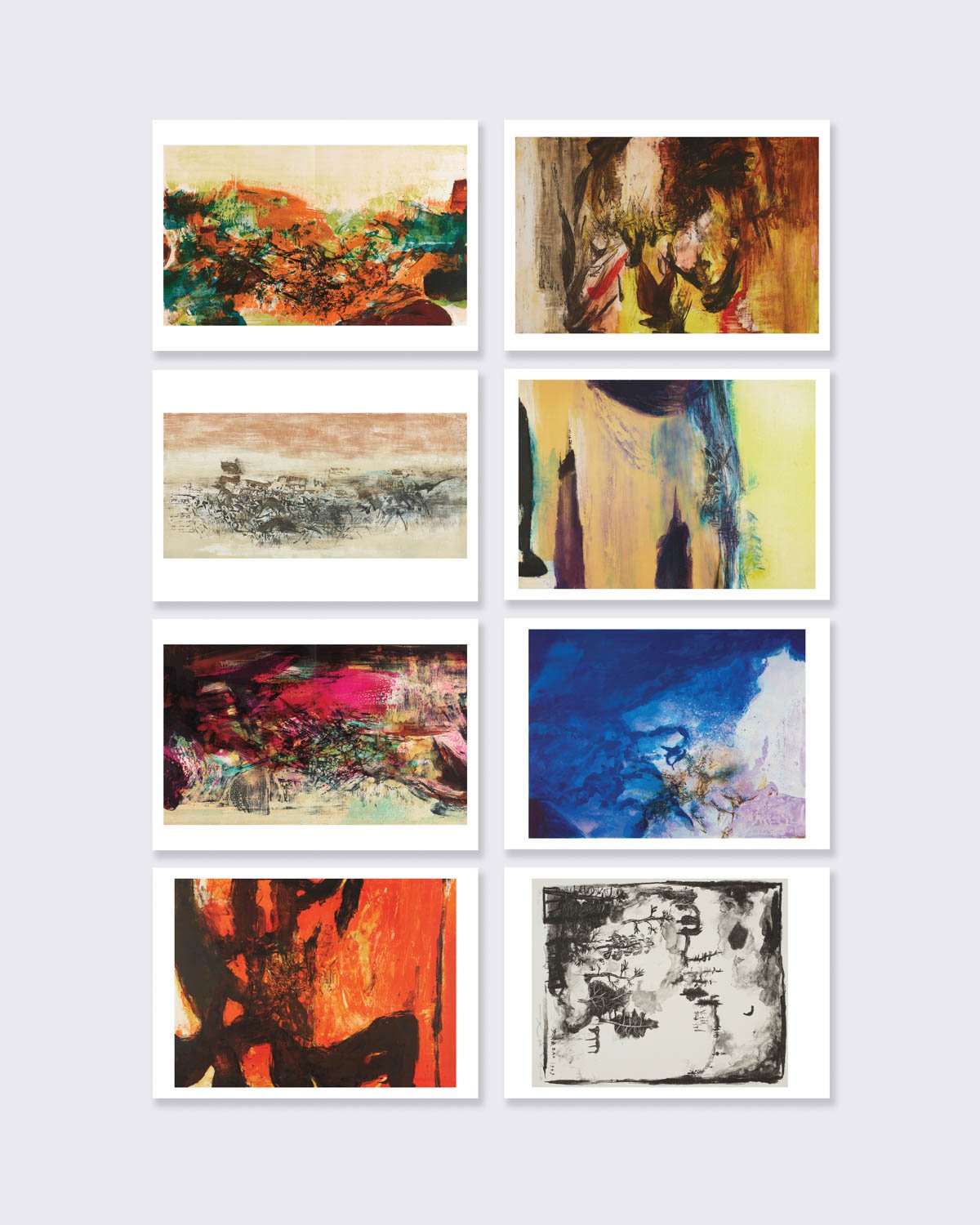 ZAO WOU-KI, 'UNTITLED', POSTCARD SET OF 8, , large