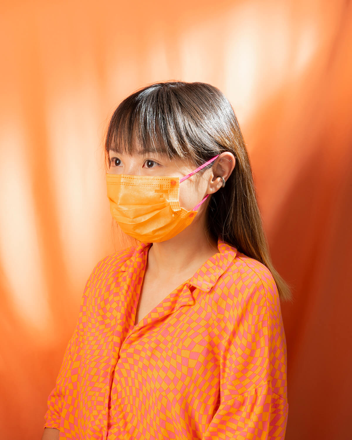 M+ Disposable Mask by Gimans Care (10 PC), Orange, large