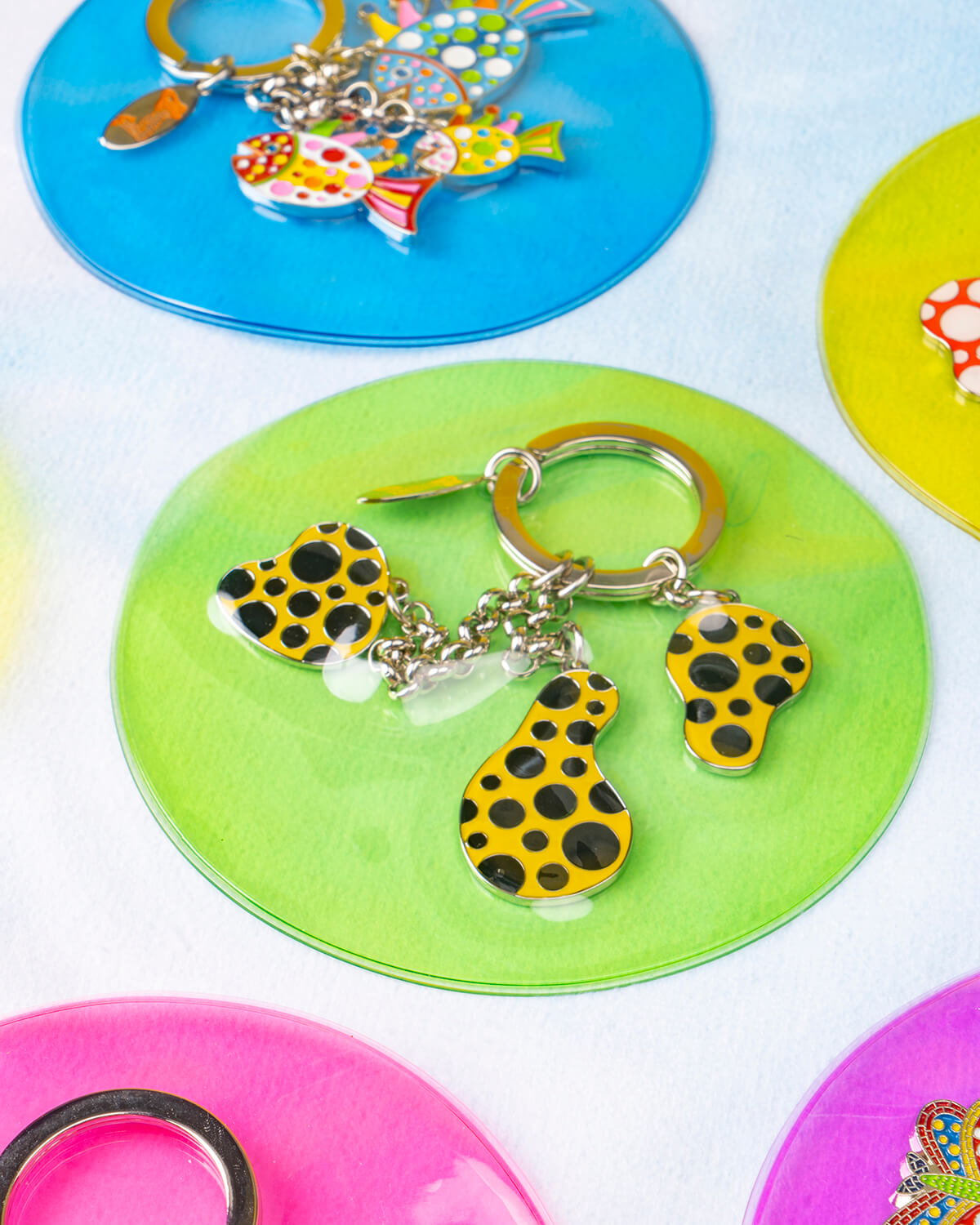 Yayoi Kusama 'Dots Obsession' Keychain (Yellow)