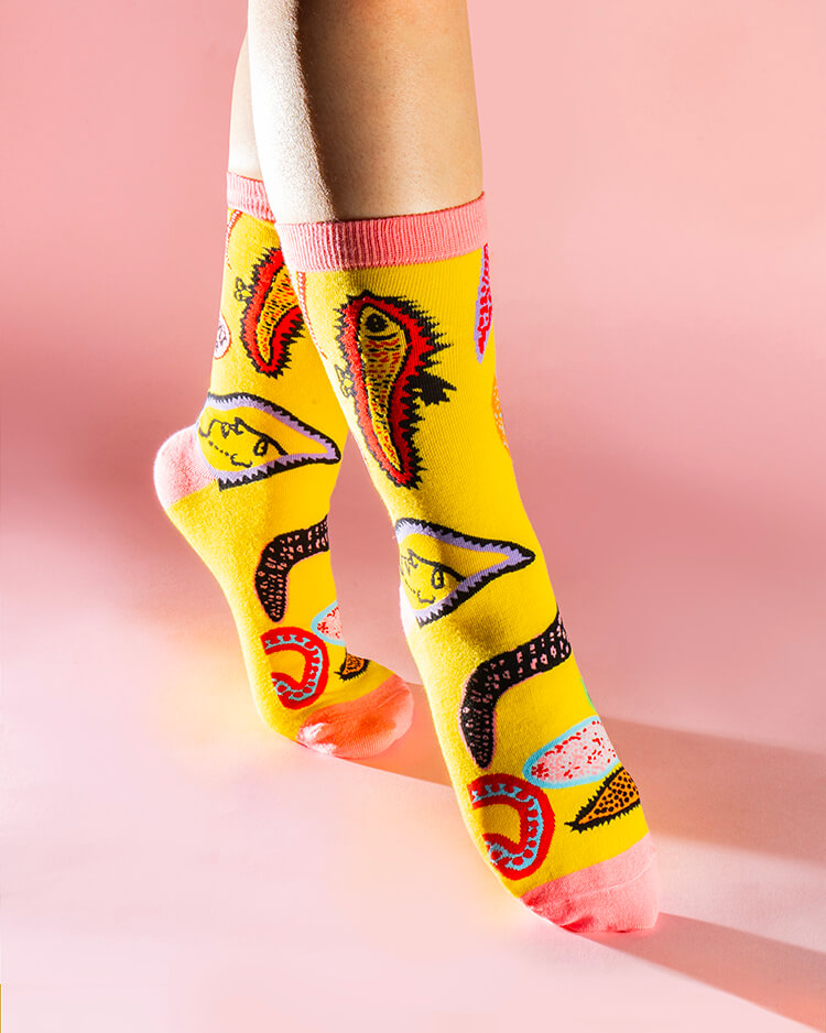 Yayoi Kusama 'Pound of Repose' Knitted Socks 