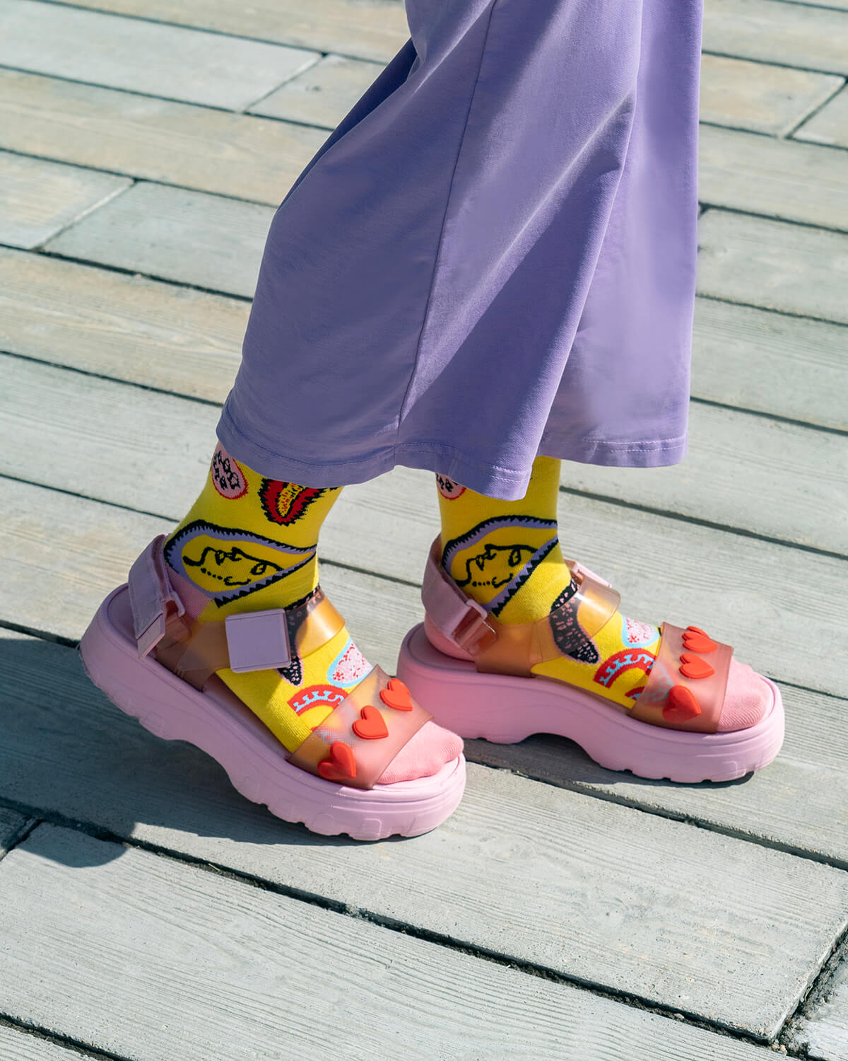 Yayoi Kusama 'Pound of Repose' Knitted Socks 