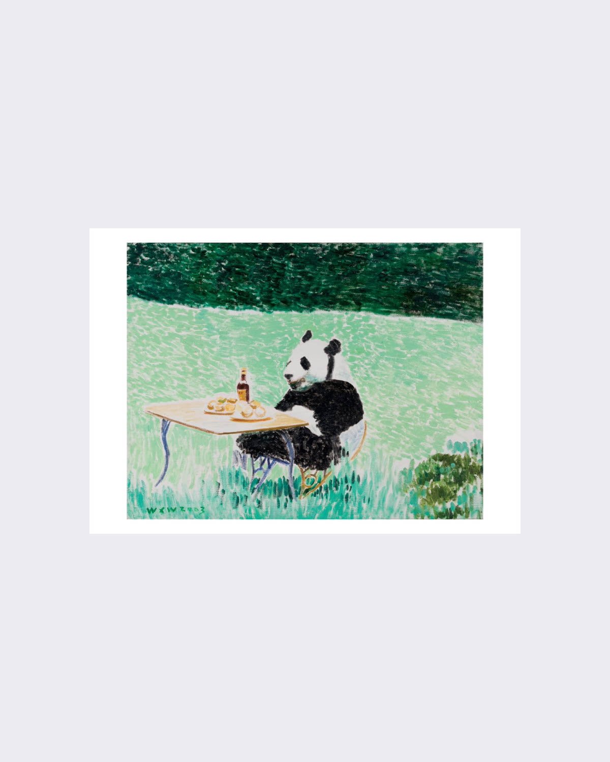 王興偉《無題（熊貓）》明信片, , large