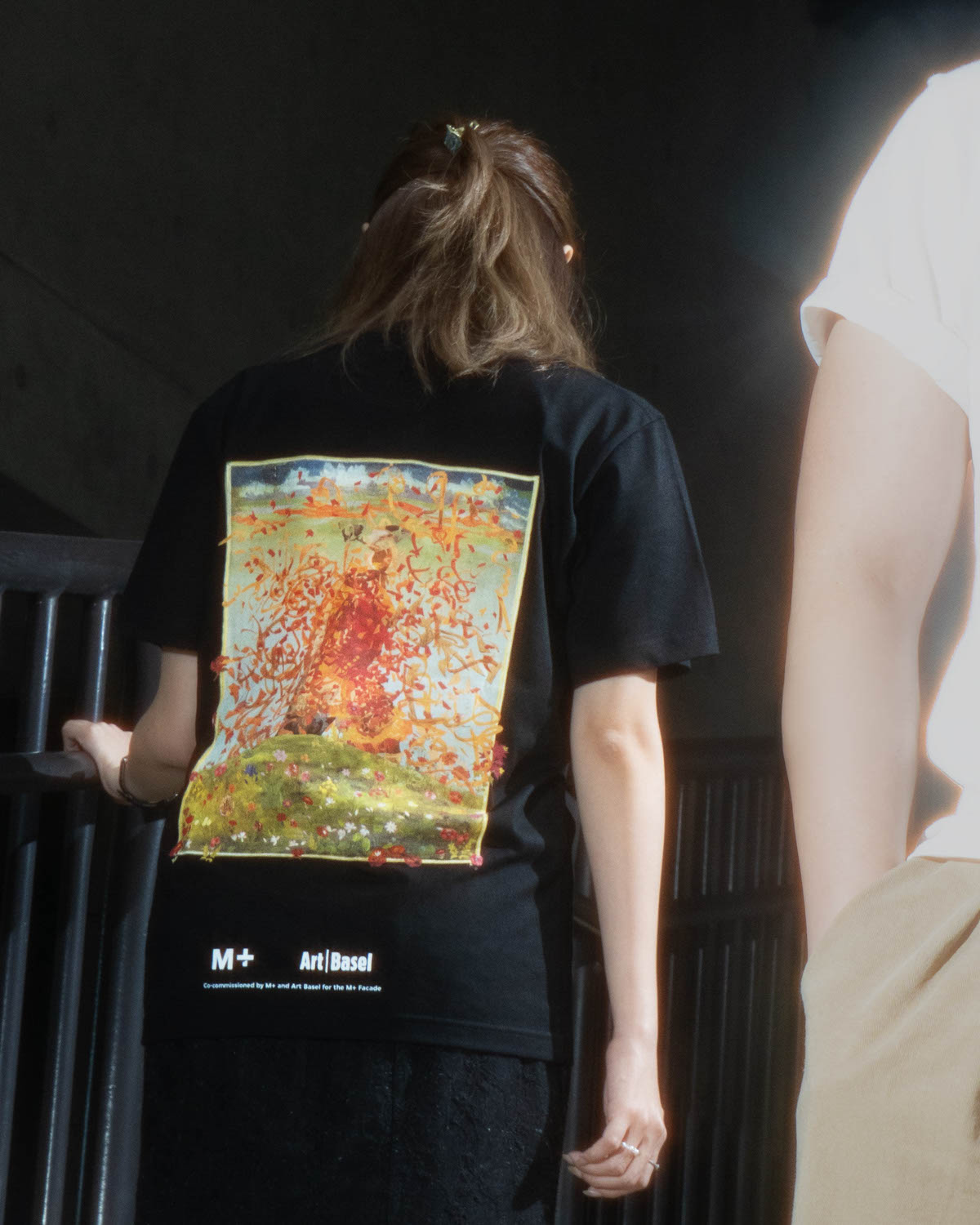 M+ and Art Basel Exclusive: Shahzia Sikander &lsquo;3 to 12 Nautical Miles&rsquo; T-Shirt, Black, large