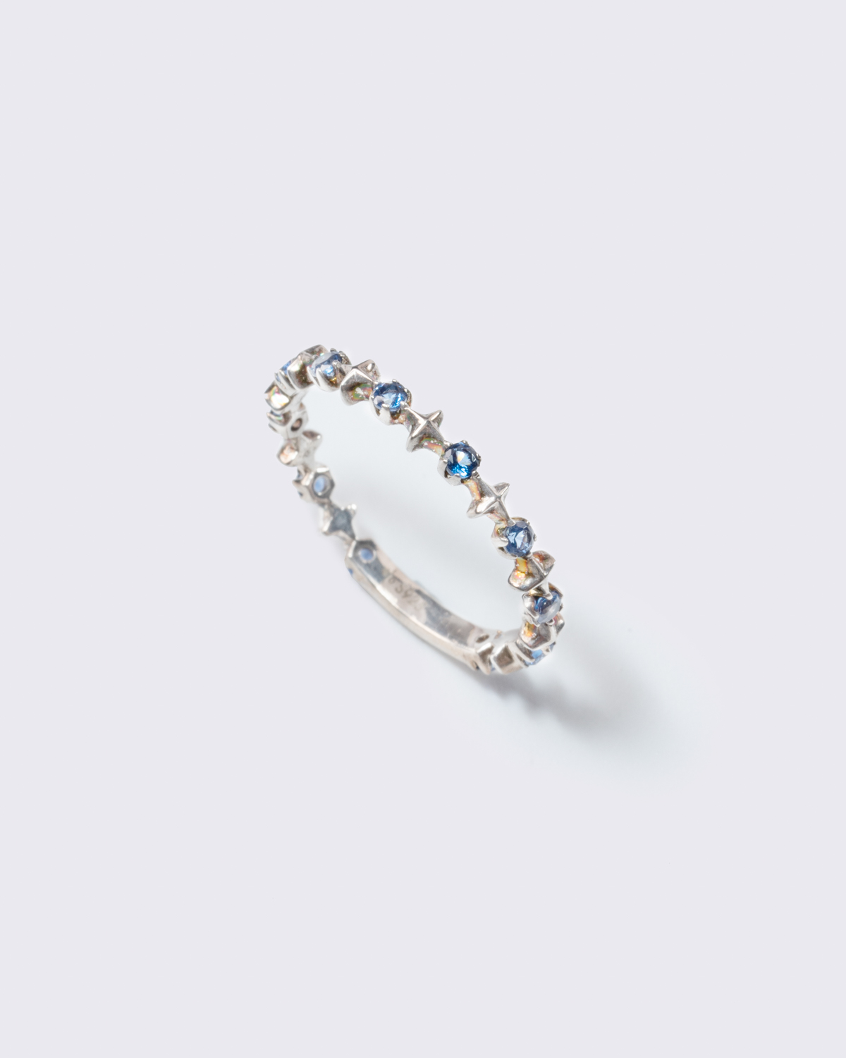 A Little Something 925 Silver Ring (11PCS Blue Glass)