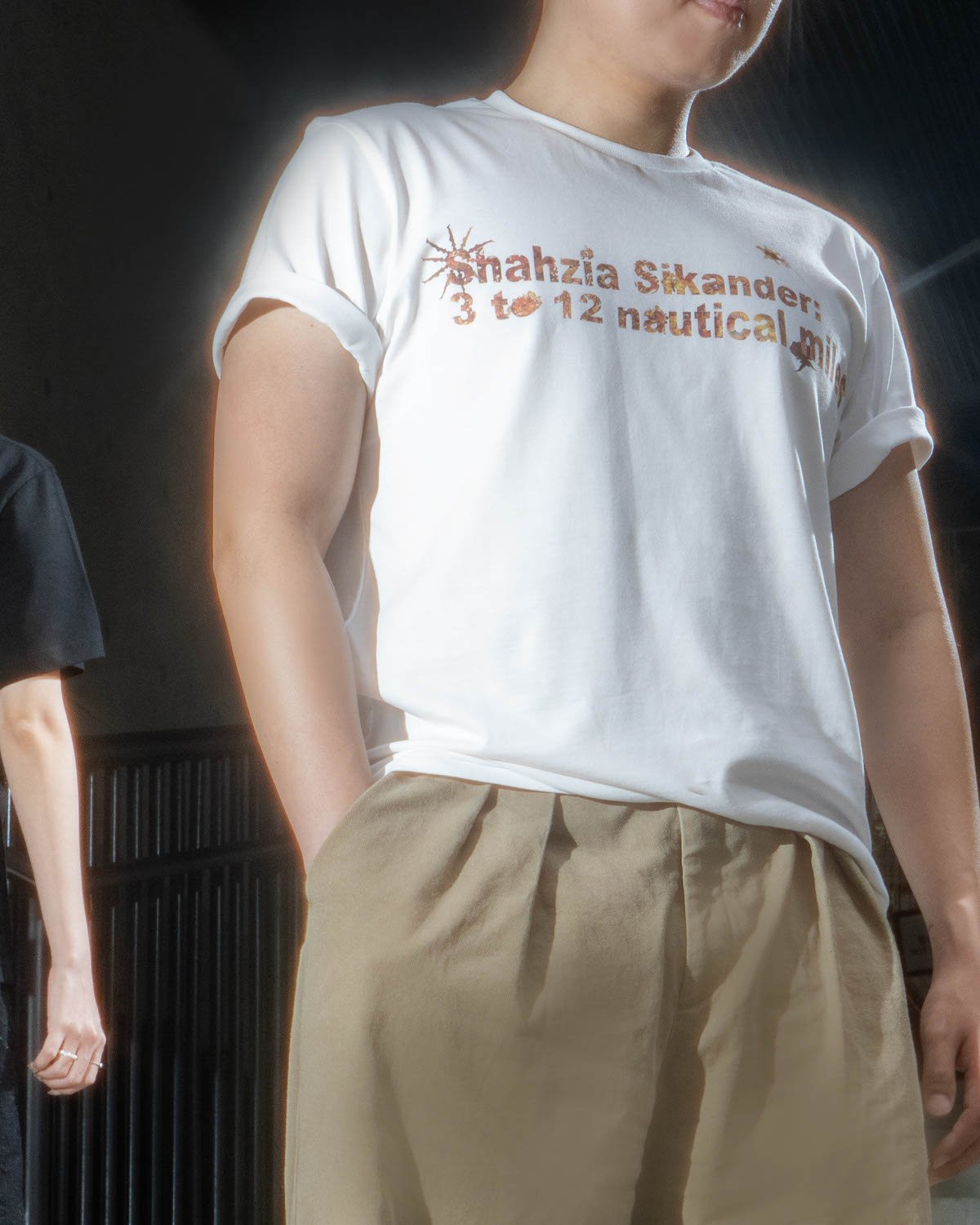 M+ and Art Basel Exclusive: Shahzia Sikander &lsquo;3 to 12 Nautical Miles&rsquo; T-Shirt, White, large